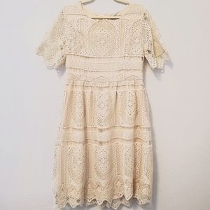 Crocheted lace dress